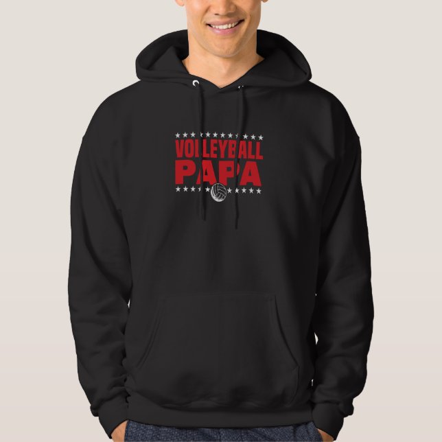 Volleyball Pappa Hoodie (Framsida)