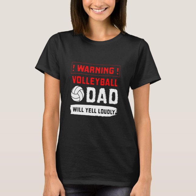 Volleyball Pappa Player T Shirt (Framsida)