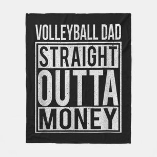 Volleyball Pappa Rak Outta Money I Roligt Fleecefilt