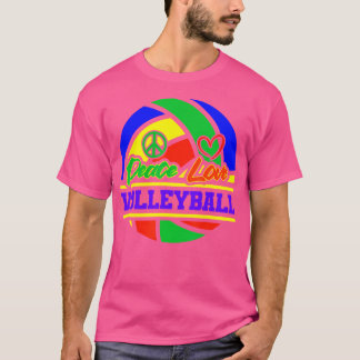 Volleyball Peace Kärlek Beach Volleyball T Shirt