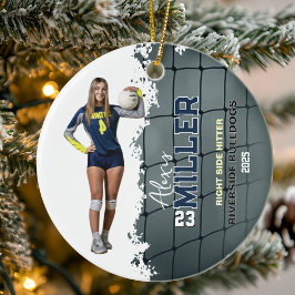 Volleyball Personalized Photo  Julgransprydnad Keramik