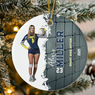 Volleyball Personalized Photo Julgransprydnad Keramik