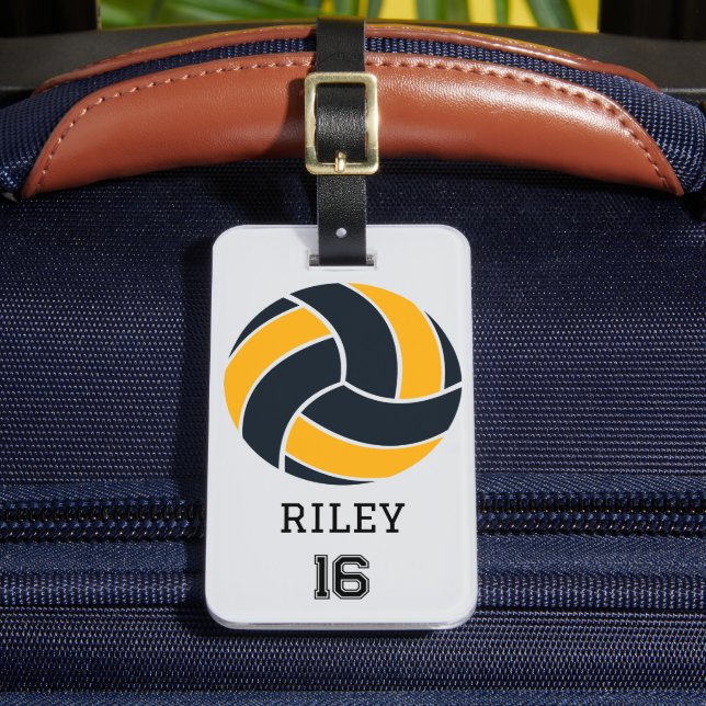 Volleyball Personlig Anpassningsbar Team Bag Märkr Bagagebricka (Framsida Insitu 2)