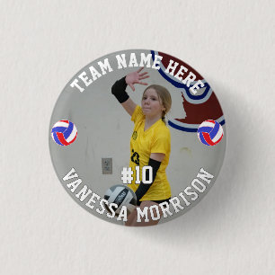 Volleyball Player Add Namn Number Team och Photo Knapp