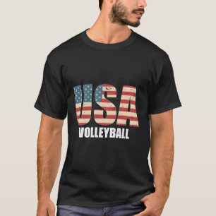 Volleyball Player American Flagga Sports Events 20 T Shirt