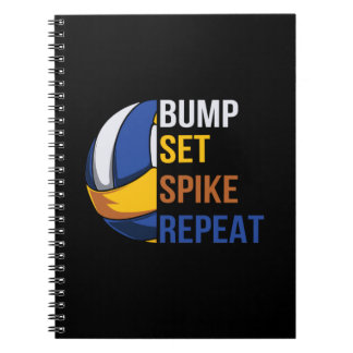 Volleyball Player | Ange Spike Upprepa Anteckningsbok