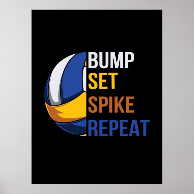 Volleyball Player | Ange Spike Upprepa Poster (Framsidan)