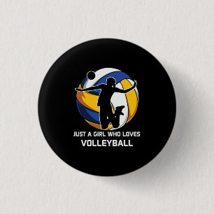 Volleyball Player är bara en flicka som Kärlek vol Knapp