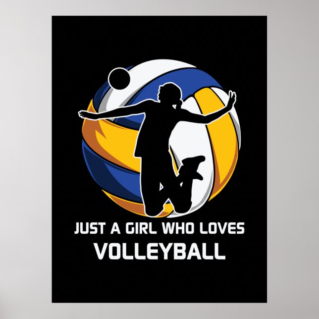 Volleyball Player är bara en flicka som Kärlek vol Poster (Framsidan)