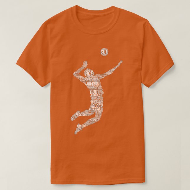 Volleyball Player Boys Youth Manar T Shirt (Design framsida)
