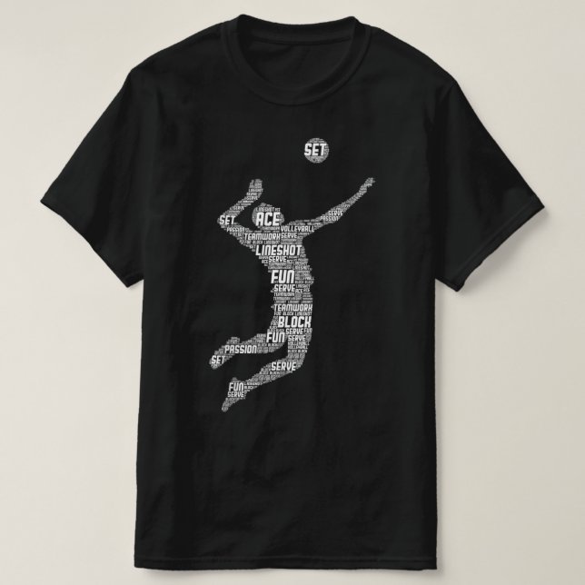 Volleyball Player Boys Youth Manar T Shirt (Design framsida)