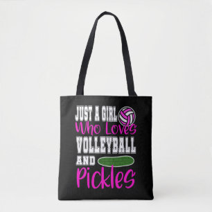 Volleyball Player Coach Pickle Älskare Funny Gift Tygkasse