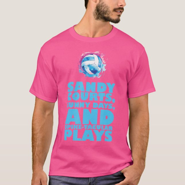 Volleyball Player Coach Training Game Beach Volley T Shirt (Framsida)