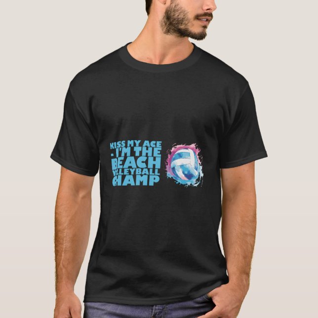 Volleyball Player Coach Training Game Beach Volley T Shirt (Framsida)