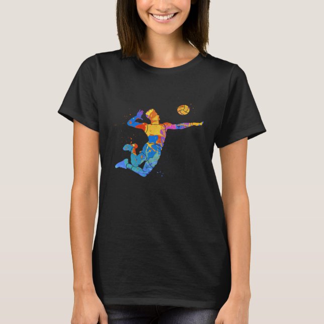 Volleyball Player Graphic  Sport Volley Clothing T Shirt (Framsida)