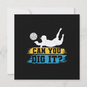 Volleyball Player Gräver det Inbjudningar