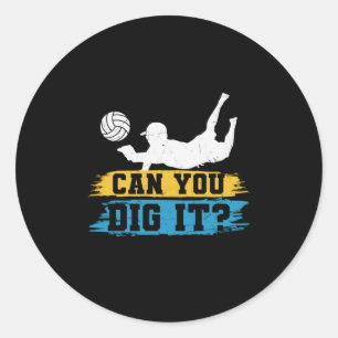 Volleyball Player Gräver det Runt Klistermärke