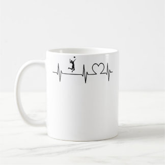 Volleyball Player Heartbeat Volleyball Team Volley Kaffemugg