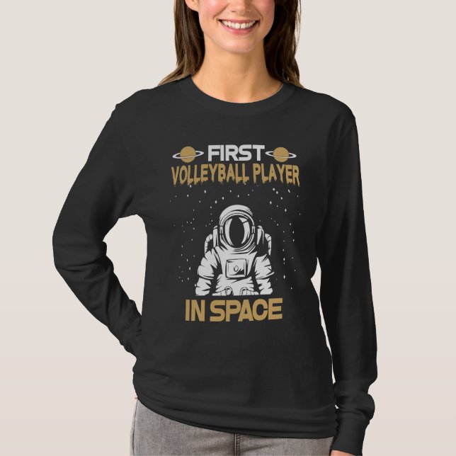 Volleyball Player In Space T Shirt (Framsida)