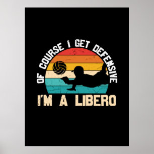 Volleyball Player Jag är liberal Poster