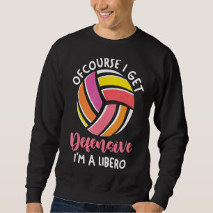 Volleyball Player, jag blir självfallet defensiv j Lång Ärmad Tröja