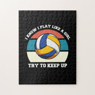 Volleyball Player Jag vet att jag spelar som en Pussel