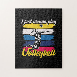 Volleyball Player Jag vill bara spela Volleyball Pussel