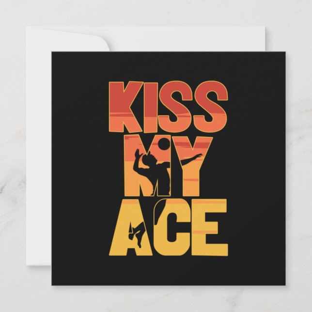 Volleyball Player | Kiss My Ace Inbjudningar (Framsida)