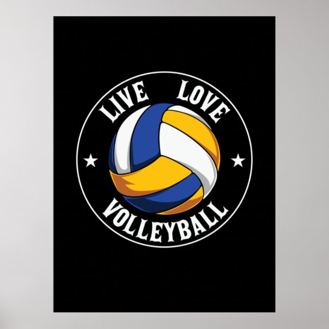 Volleyball Player | Levande Volleyball Kärlek Poster (Framsidan)