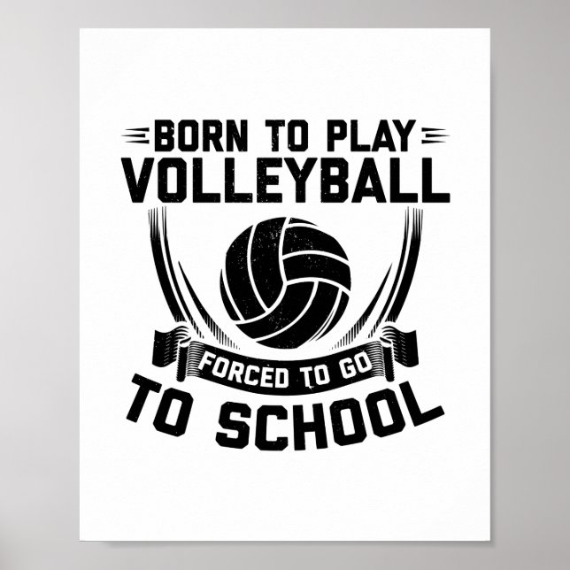 Volleyball Player Ord | Team Coach Sport Gift Poster (Framsidan)