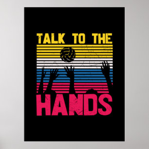 Volleyball Player   Samtal med Händer Poster