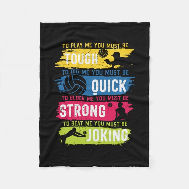 Volleyball Player | Snabbstark Tuff Fleecefilt (Framsidan)