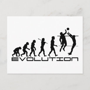 Volleyball Player Sport Evolution Art Vykort