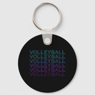 Volleyball Player Team Coach Trainer Retro Nyckelring