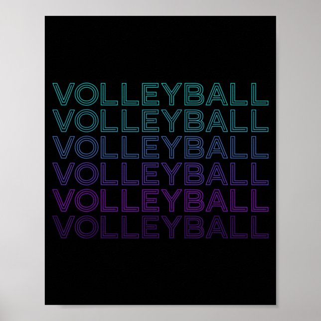 Volleyball Player Team Coach Trainer Retro Poster (Framsidan)