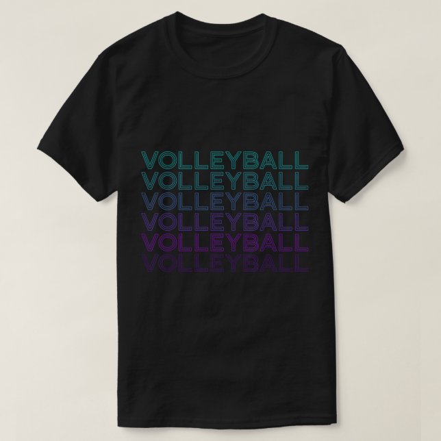 Volleyball Player Team Coach Trainer Retro T Shirt (Design framsida)