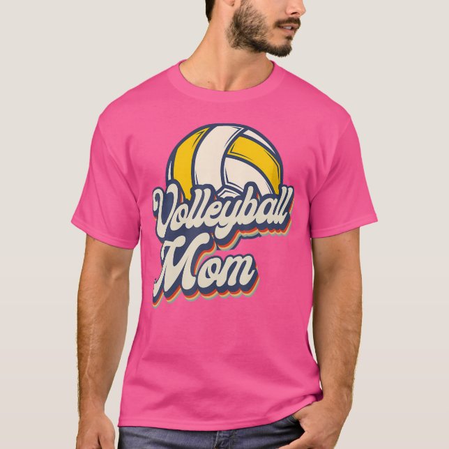 Volleyball Player Team Mamma Mor Volleyball T Shirt (Framsida)