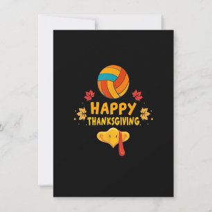 Volleyball Player Turkisk Thanksgiving Inbjudningar