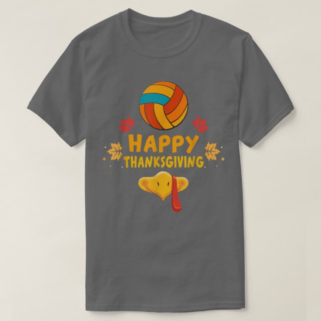 Volleyball Player Turkisk Thanksgiving T Shirt (Design framsida)