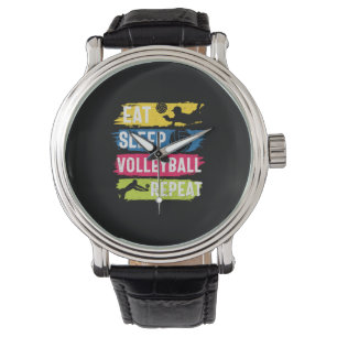 Volleyball Player Upprepning av sömn Volleyball Armbandsur
