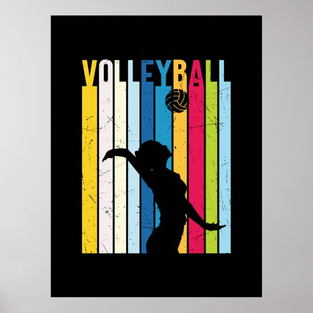 Volleyball Player | Vintage Volleyball Poster (Framsidan)