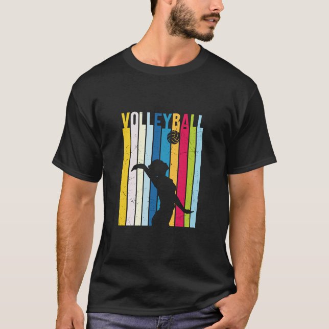 Volleyball Player | Vintage Volleyball T Shirt (Framsida)