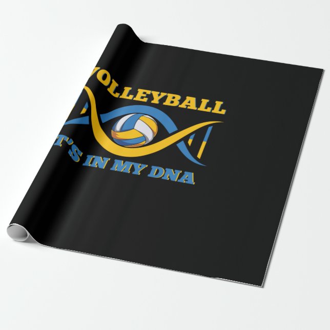 Volleyball Player | Volleyball är i mitt DNA Presentpapper (Utrullad)