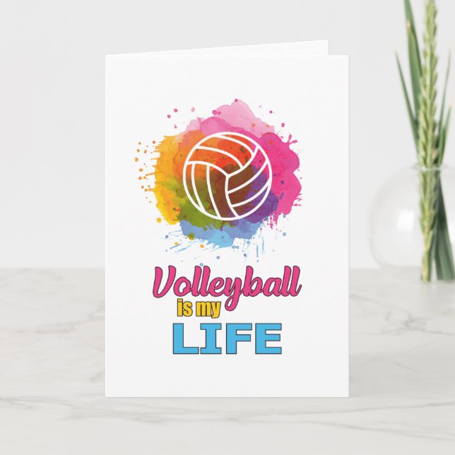 Volleyball Player Volleyball Beach Team Gift Idea Kort (Framsida)