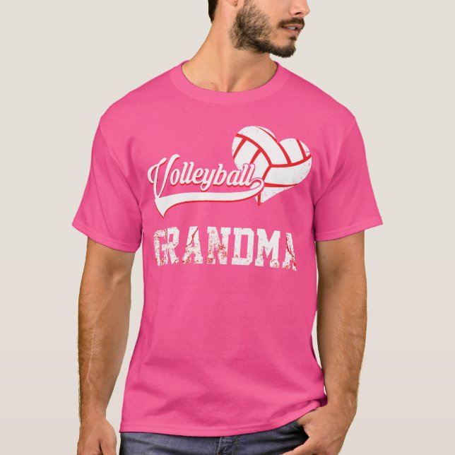 Volleyball Player Volleyball Grandma T Shirt (Framsida)
