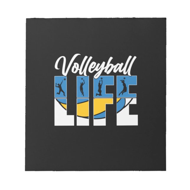Volleyball Player | Volleyball Life Anteckningsblock (Framsida)