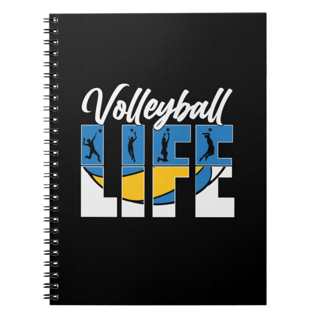 Volleyball Player | Volleyball Life Anteckningsbok (Framsidan)