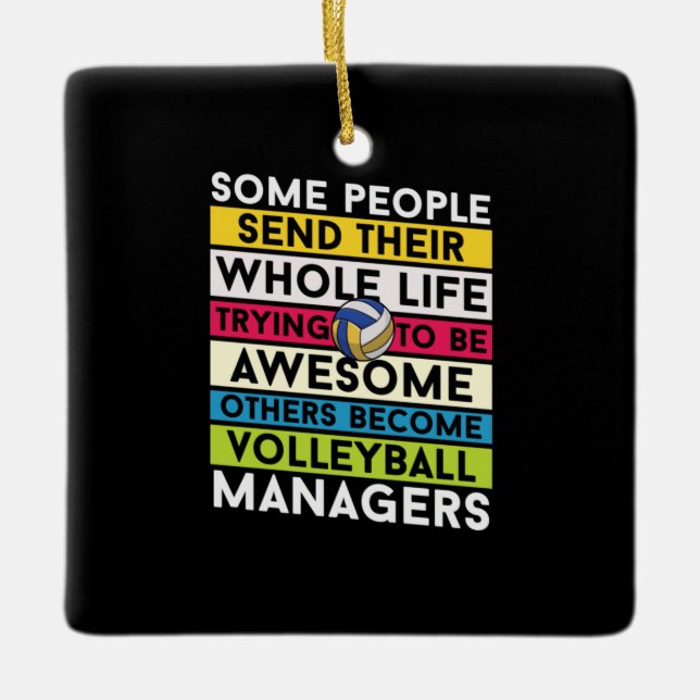 Volleyball Player | Volleyball Managers Julgransprydnad Keramik (Framsida)