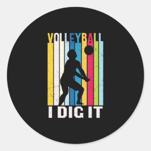Volleyball Player   Volleyboll jag Gräver Runt Klistermärke