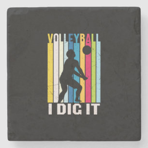 Volleyball Player Volleyboll jag Gräver Stenunderlägg